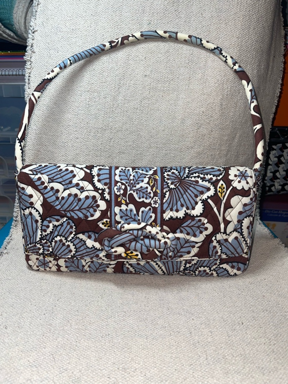 Vera Bradley Knot just a clutch - Slate Blooms - great condition!